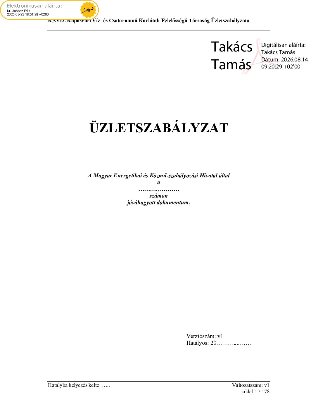 Üzletszabályzat_KAVÍZ_Kft._2026_MEKH_által_jóváhagyott